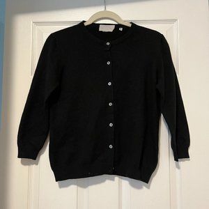 Barney's New York Black Cashmere Cardigan Sweater Size M
